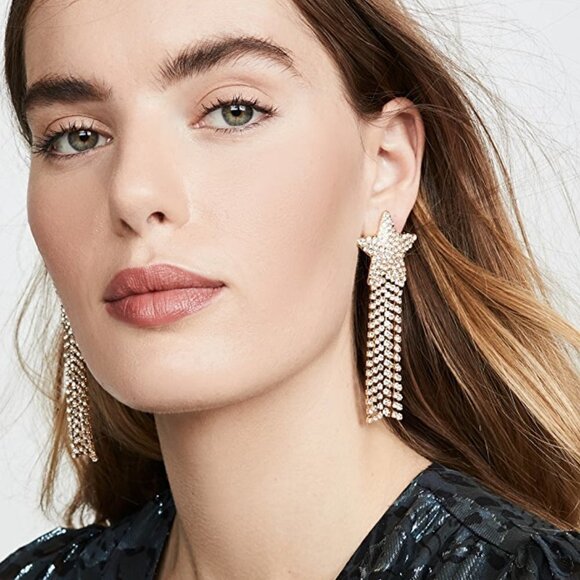 Baublebar CRYSTAL FRINGE DROP EARRINGS - Picture 1 of 6